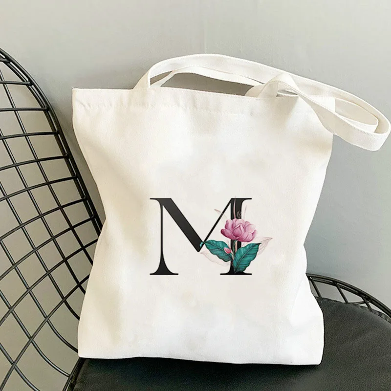 

Summer New Letter Bag Customizable Shopping Cart Burlap Bags Woman Fabric Shopper Reusable for Cotton Luxury Brand Bandana Punk