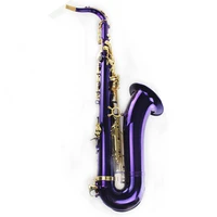 b flat alto saxophone purple paint gold key sax musical instruments brass top quality saxophone gift professional sax11