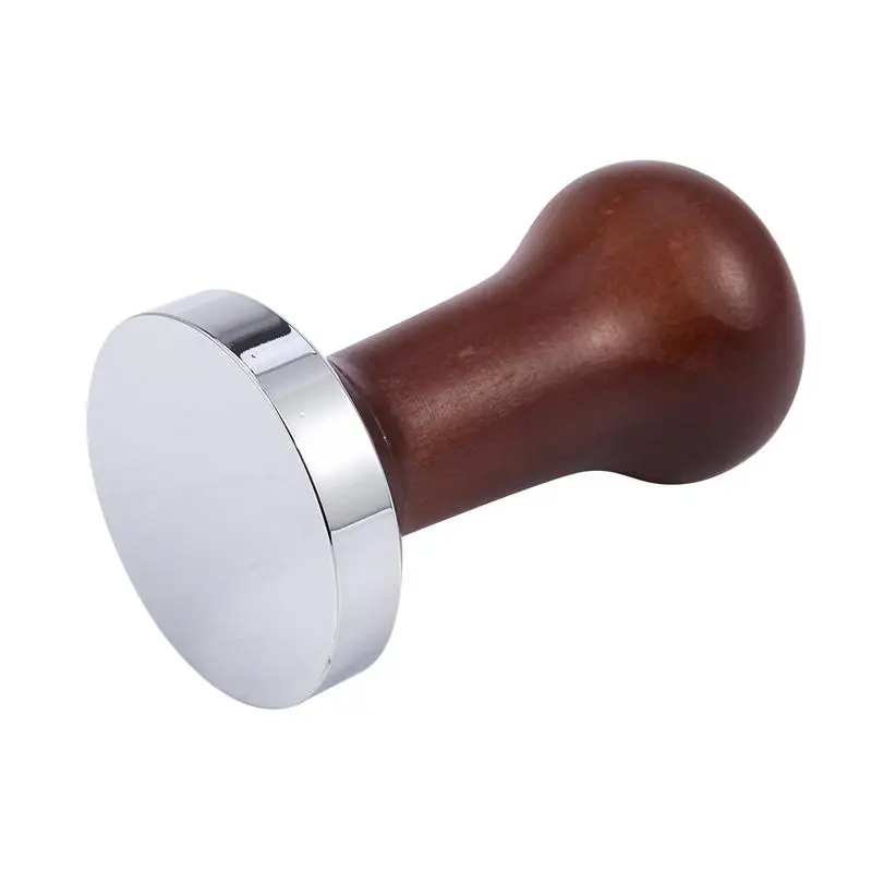 Coffee Tamper Wooden Handle Barista Espresso Machine Grinder 51mm for and Powder Hammer | Дом и сад