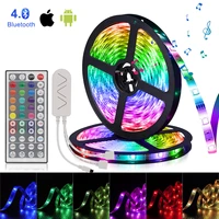 5m 20m bluetooth voice control led strip lights rgb led 5050 light flexible tape diode decor for room phone control 12v adapter