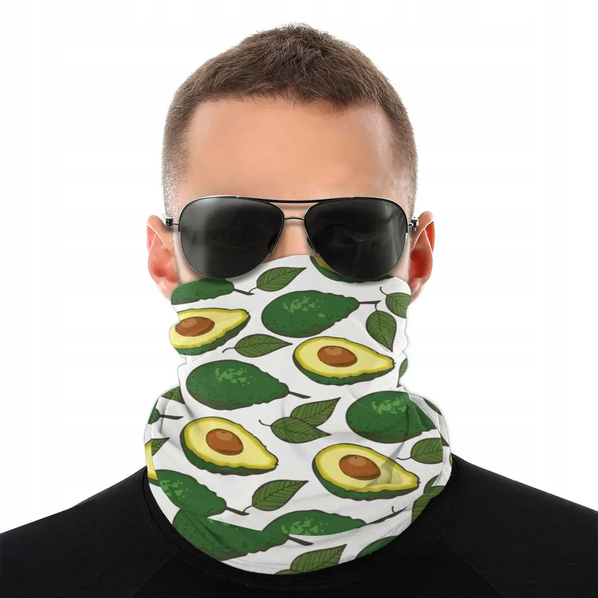 

Avocado Pattern Scarves Half Face Mask Men Women Fashion Neck Gaiter Neck Bandanas Versatility Headwear Cycling Hiking