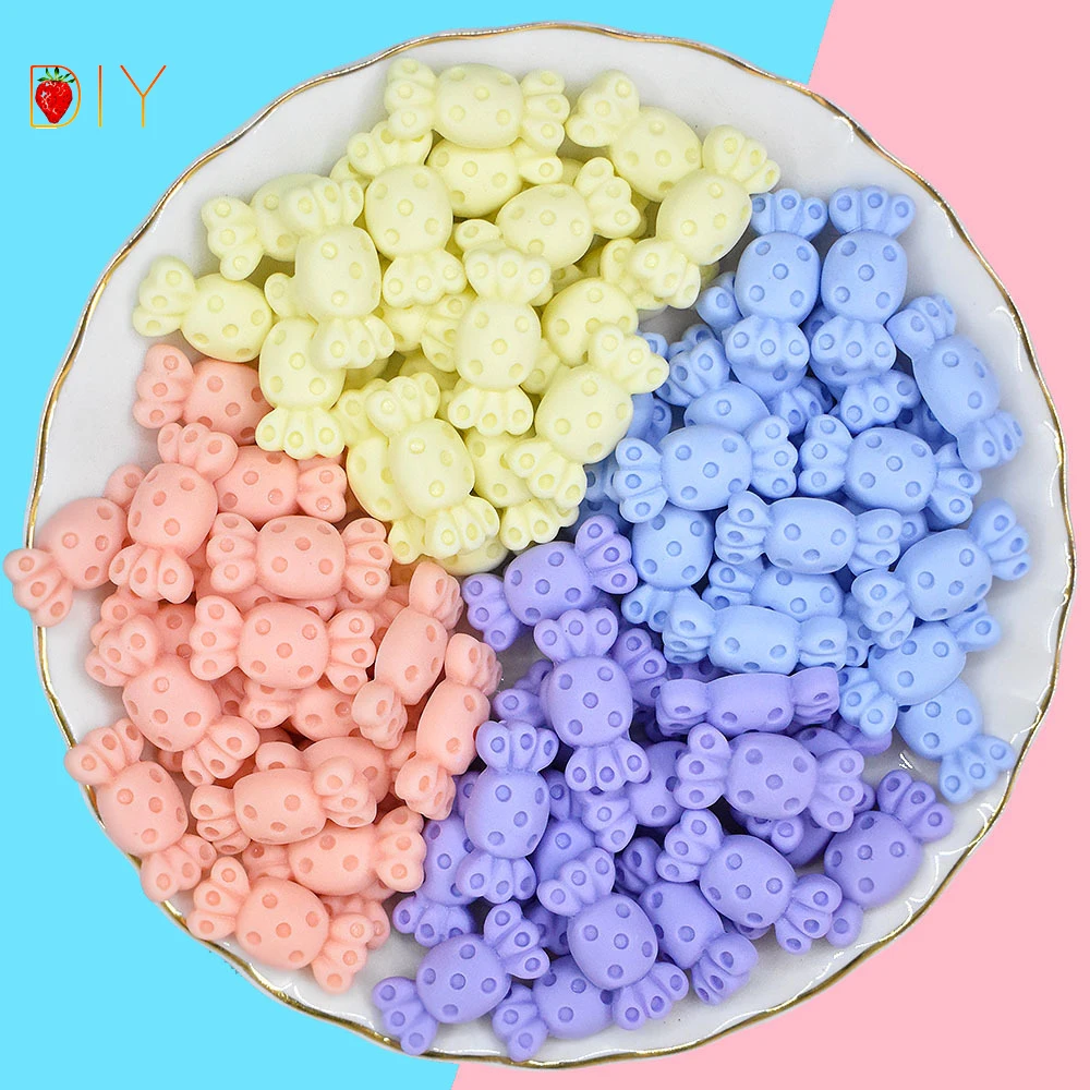 

20pcs Hot Sell Simulation Cartoon Candy Resin Patch DIY Crafts Supplies Phone Shell Patch Hair Accessories Material Kids Gifts