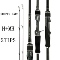supper hard carbon fishing lure rod mmh 2tips spinning pole casting bait 7 45g for big fish fishing tackle 1 832 132 4m
