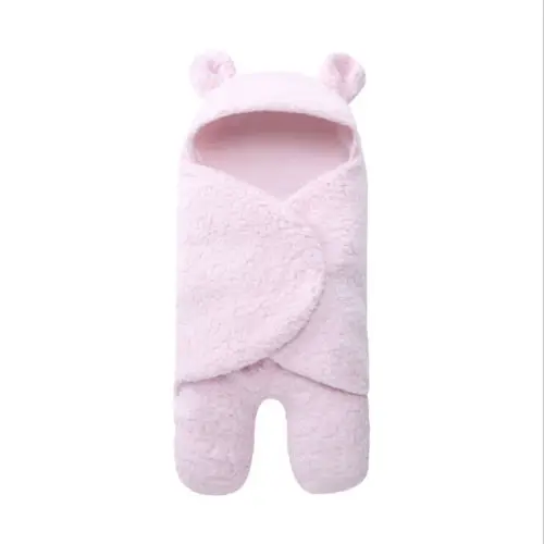 

Newborn Baby Cloth Cotton soft Boy Girl Plush Receiving Blanket Sleeping Wrap Cute Bear Blanket With Hat Soft Comfortable