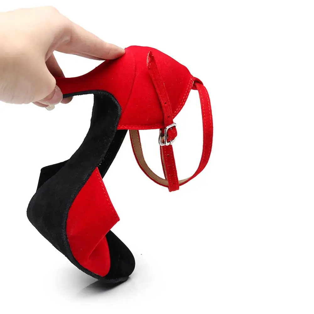 DKZSYIM/Женская стандартная обувь для танго Расшитая цветная атласная на высоком