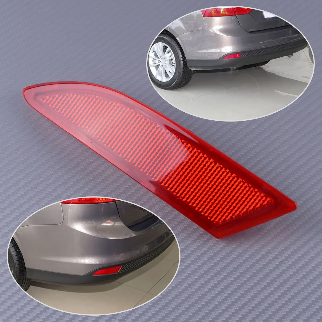 

DWCX Новый 19x4,2 см пластик красный автомобиль левый задний бампер отражатель BM51515COAE подходит для Ford Focus 2012 2013 2014 2015