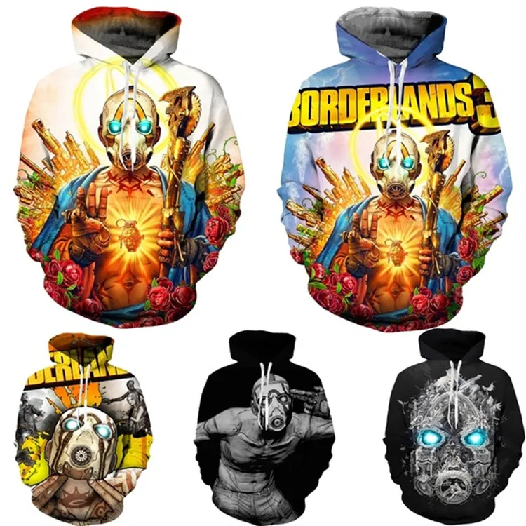 PS4 borderland 3 Hyperion Psycho костюмы borderland толстовки для косплея с 3D принтом модная мужская и женская куртка с капюшоном