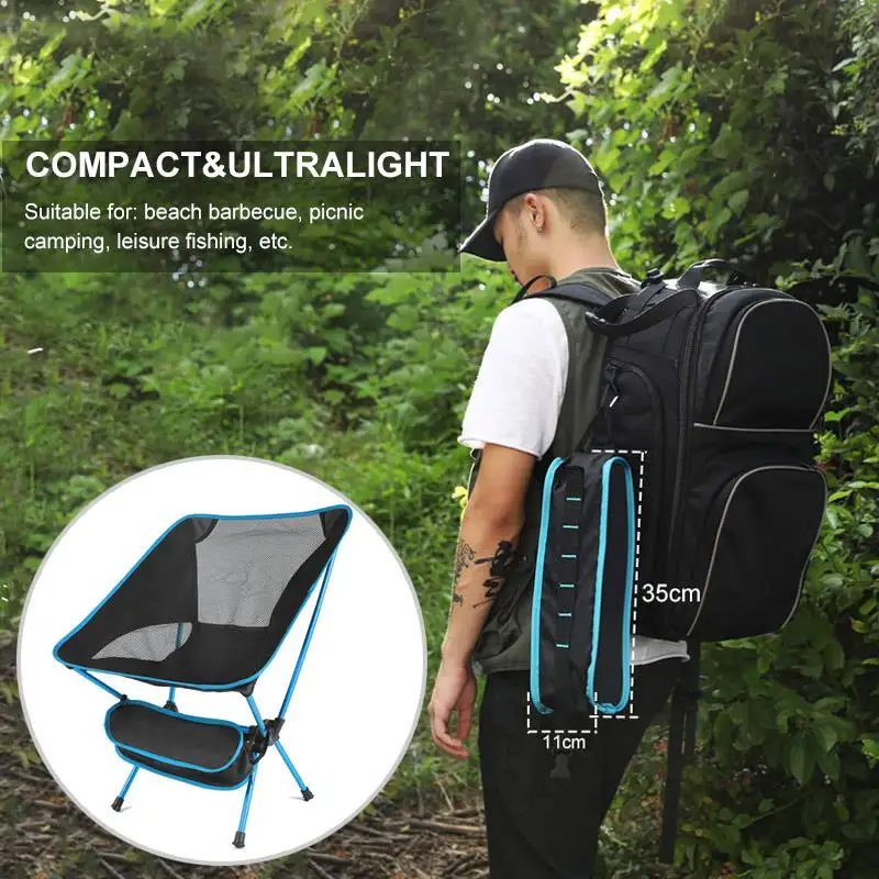 

Camping Outdoor Folding Stool Camping Chair Hiking 3color Solid Color Aluminum Alloy Picnic Travel Folding Chair Oxford Cloth