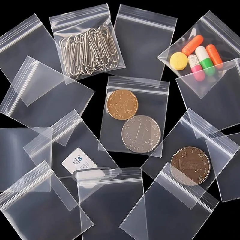 Мини-пакеты на молнии многоразовые пластиковые 200 шт. мешок для упаковки