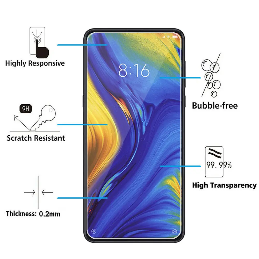 3 шт. Защитная пленка для Xiaomi Mix Защита экрана закаленное стекло Xiomi Mi Mix2 Mix2s