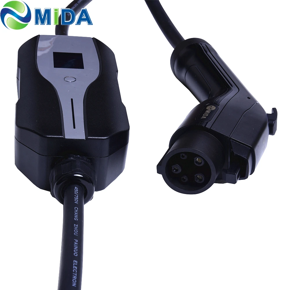 J1772 тип 1 32A 24A 20A 16A 10A переключаемое быстрое EVSE EV зарядное устройство с разъемом NEMA