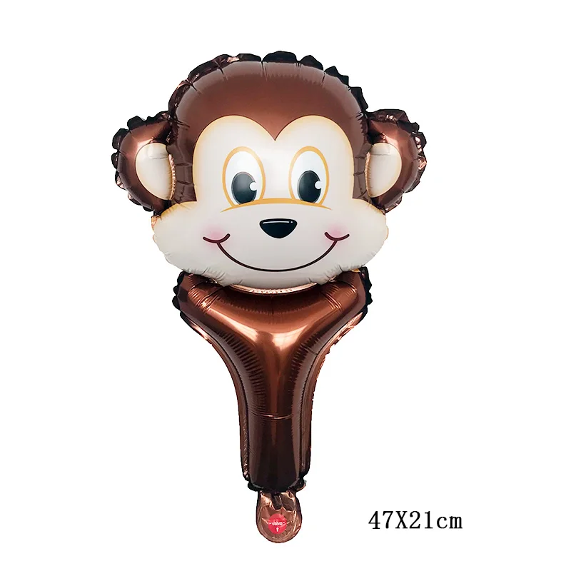 50 шт. мини-Тигр Лев корова животное ручной светильник Гелиевый шар фольга