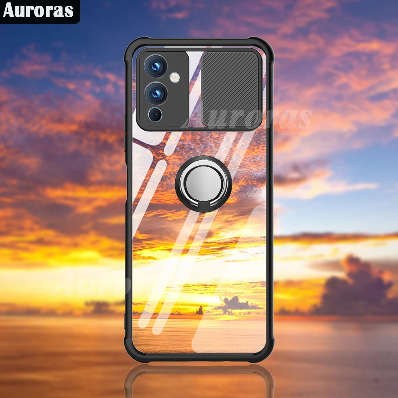 

Чехол Auroras для OnePlus 9R, противоударный чехол с кольцом, мягкая рамка, чехол для One Plus 9 R