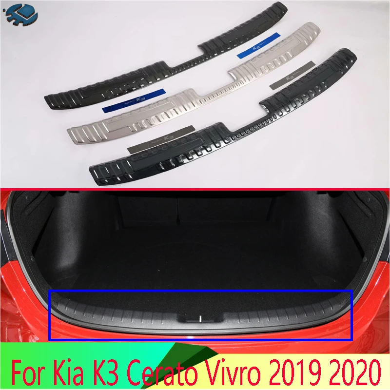 

Автомобильные аксессуары для Kia K3 Cerato Vivro 2019 2020, задняя защитная накладка на багажник из нержавеющей стали, Накладка на порог двери, молдинг Д...