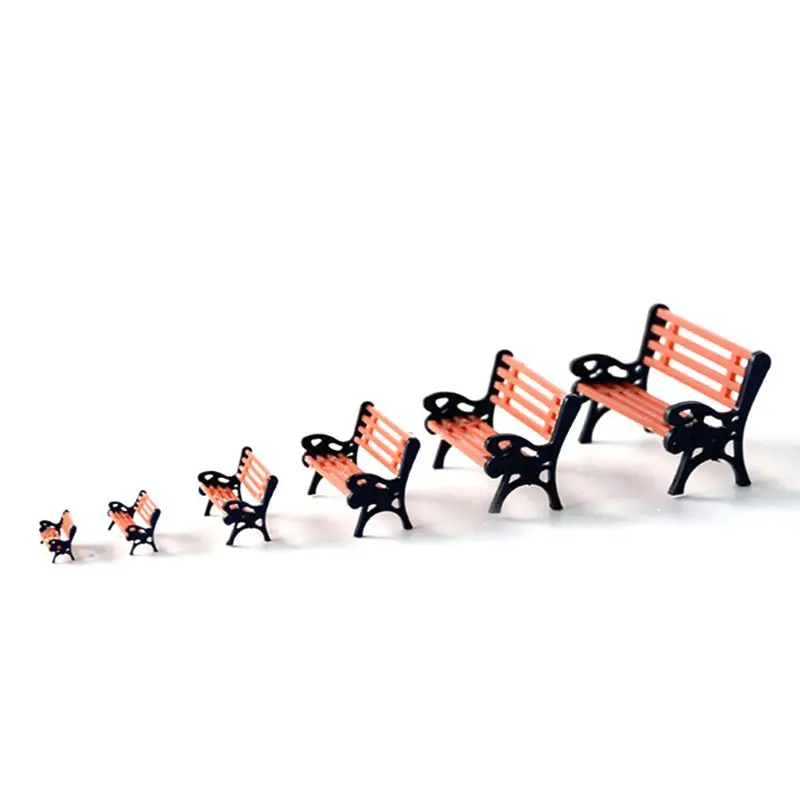 

Miniature Park Bench Chair Settee Sand Table Model Simulation Scence Layout