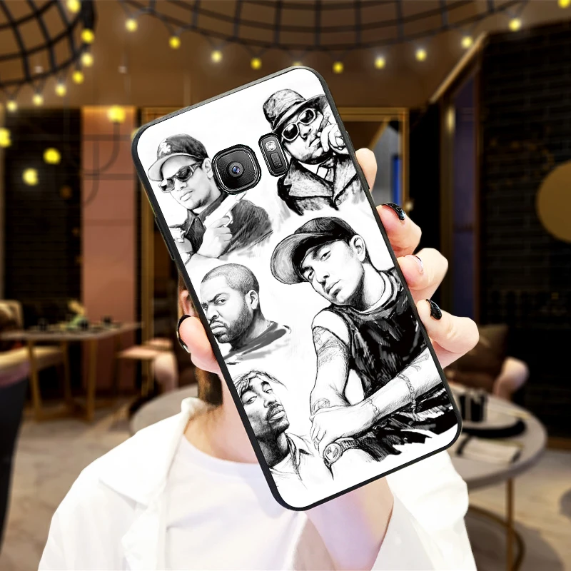 Чехлы для samsung S8 S9 S10 плюс Тупак NOTE 8 9 M10 M20 M30 S6 S7 Edge чехол телефона