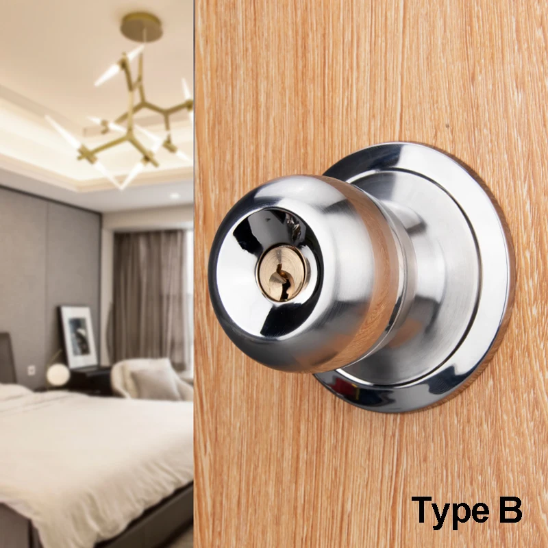 1 шт. дверной замок Бытовой Универсальный шариковый для ванной комнаты спальни