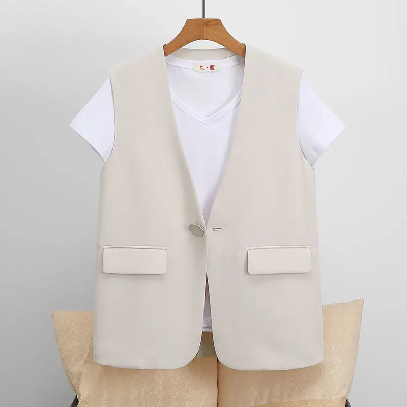 

New Women's Short Vest Spring And Autumn suit Vest Plus Size