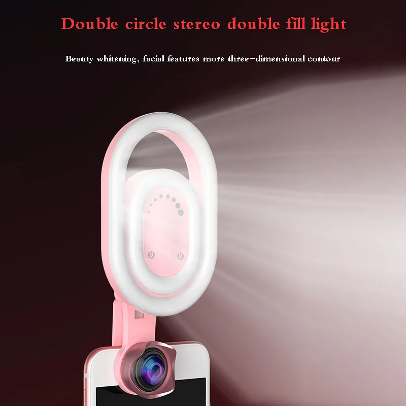 Светодиодное кольцо для селфи с камерой телефона широкоугольный объектив Huawei P20