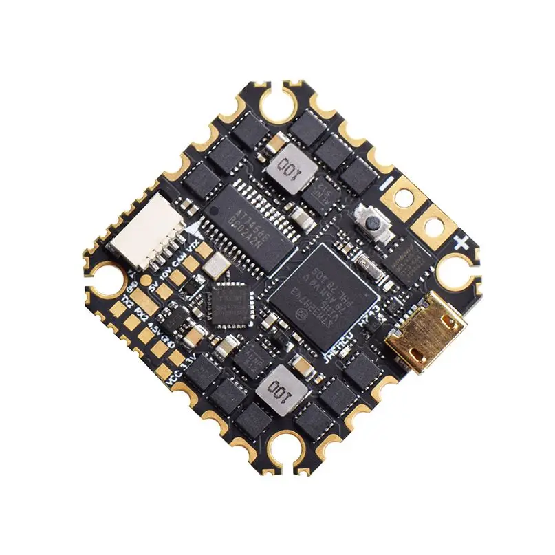 JHEMCU-controlador de vuelo sin escobillas GH743AIO, F4, 3-6S, AIO, 40A BEC, para Dron de carreras-3