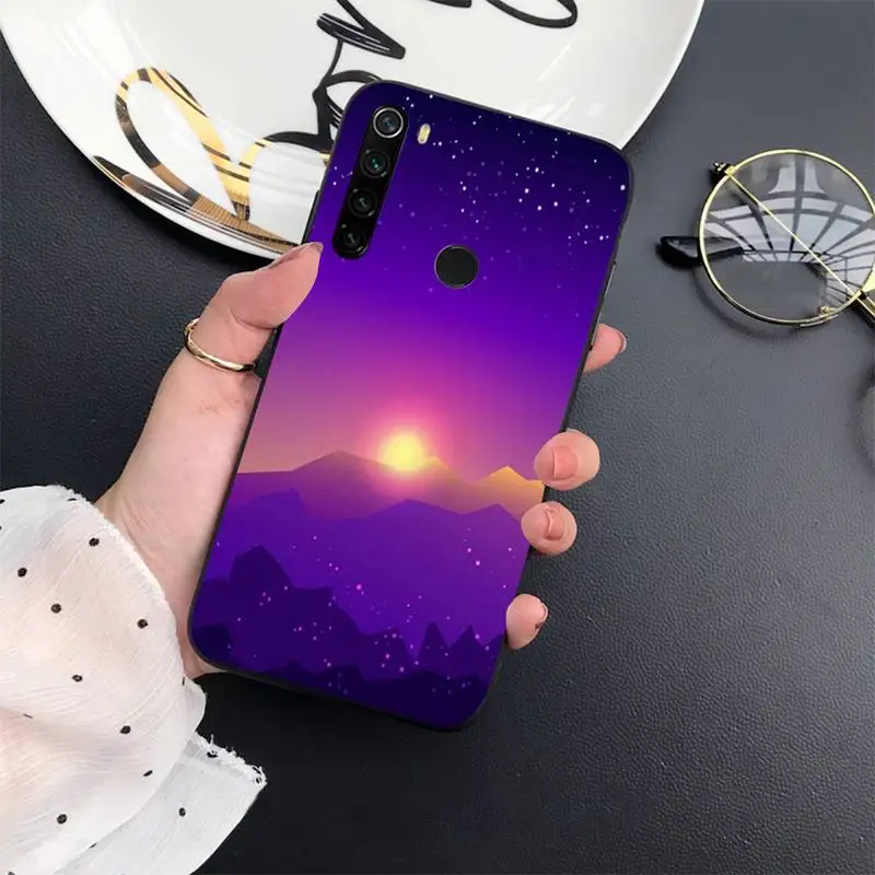 

Cartoon romantic night Phone Case For Xiaomi Redmi 7 8 9t a3Pro 9se k20 mi8 max3 lite 9 note 9s 10 pro Soft silicone Funda