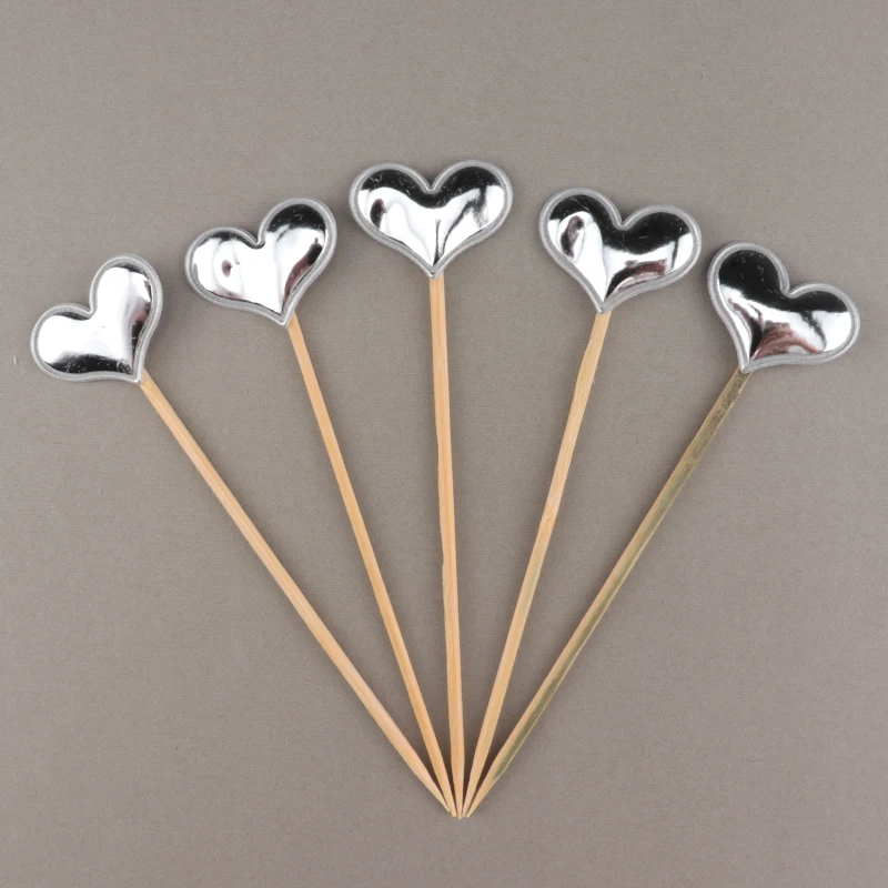 silver heart 5pcs Cakelove 5 шт/лот Прекрасный Сердце Звезда Корона торт Топпер для с изображением пирожного на день рожденья Детские флажки для душа вечерние свадебные украшения - Цвет: silver heart 5pcs