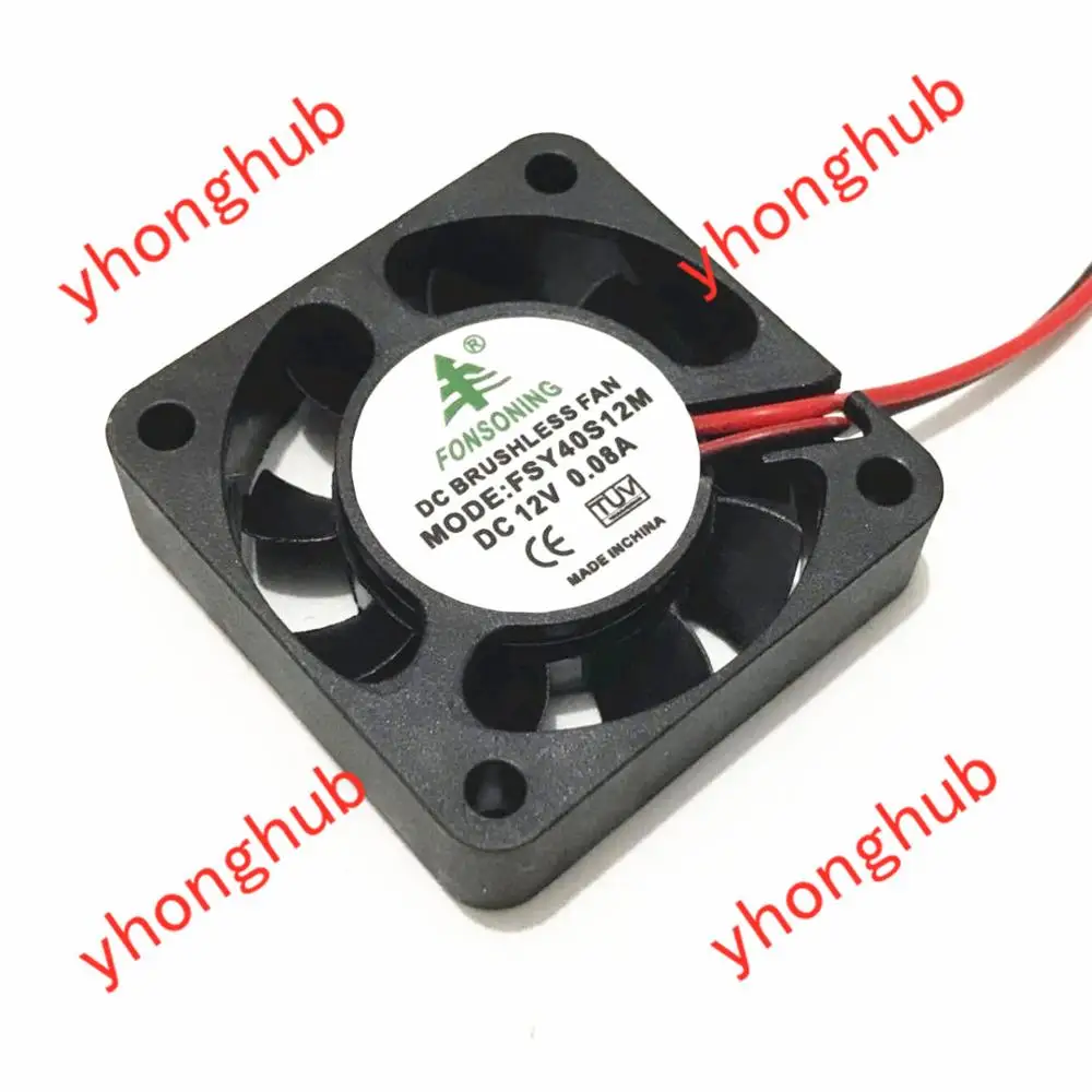 FONSONING FSY40S12M DC 12V 0.08A 40x40x10 мм 2 провод Сервер вентилятор охлаждения|Кулеры и системы