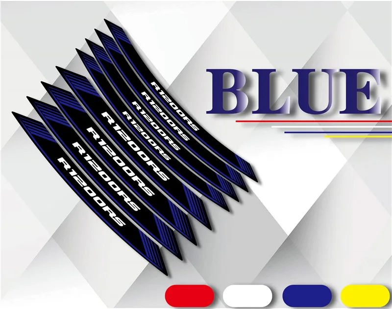 

FOR BMW R1200RS r1200rs R-1200RS Motorcycle Front and Rear Wheel Creativity Decal Sticker Tire Decoration Stripes Logo Inner Rim