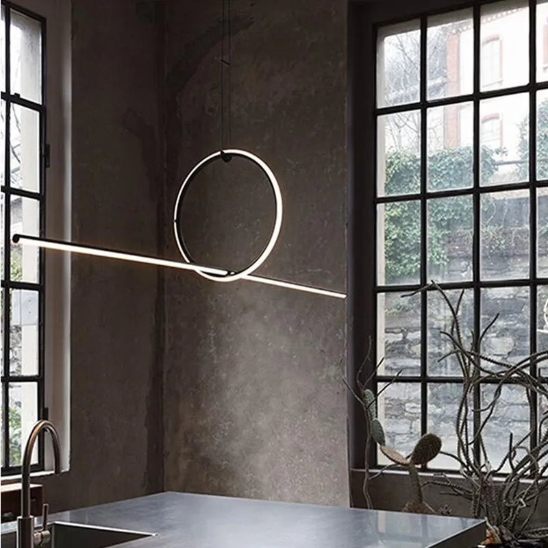 Светодиодный ная кольцевая люстра светильник геометрической формы в