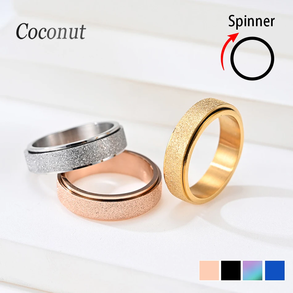 Кольцо Спиннер из нержавеющей стали 6 мм|Кольца| |