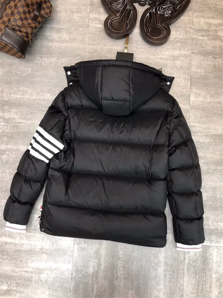 Модные брендовые мужские пальто TB THOM свободный короткий пуховик с капюшоном