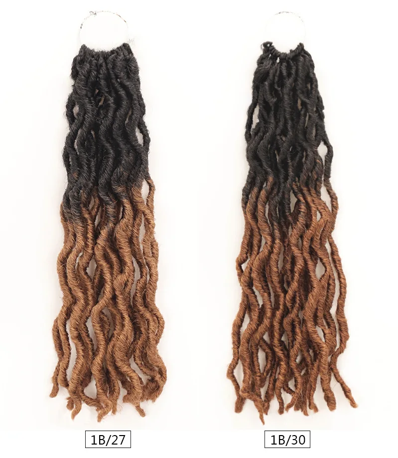 

JOY&BEAUTY 12inch Synthetic Crochet Braids Hair Passion Goddess Braiding Hair Extension Brown Faux With Gradient Curly Hair
