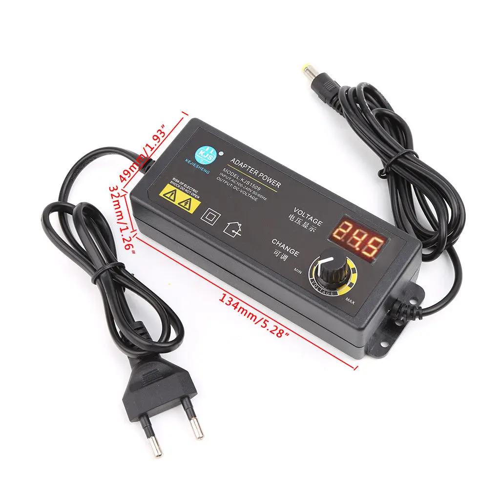 

1pcs Power Adapter 60W PC+ABS+Metal Adjustable With Display Screen New