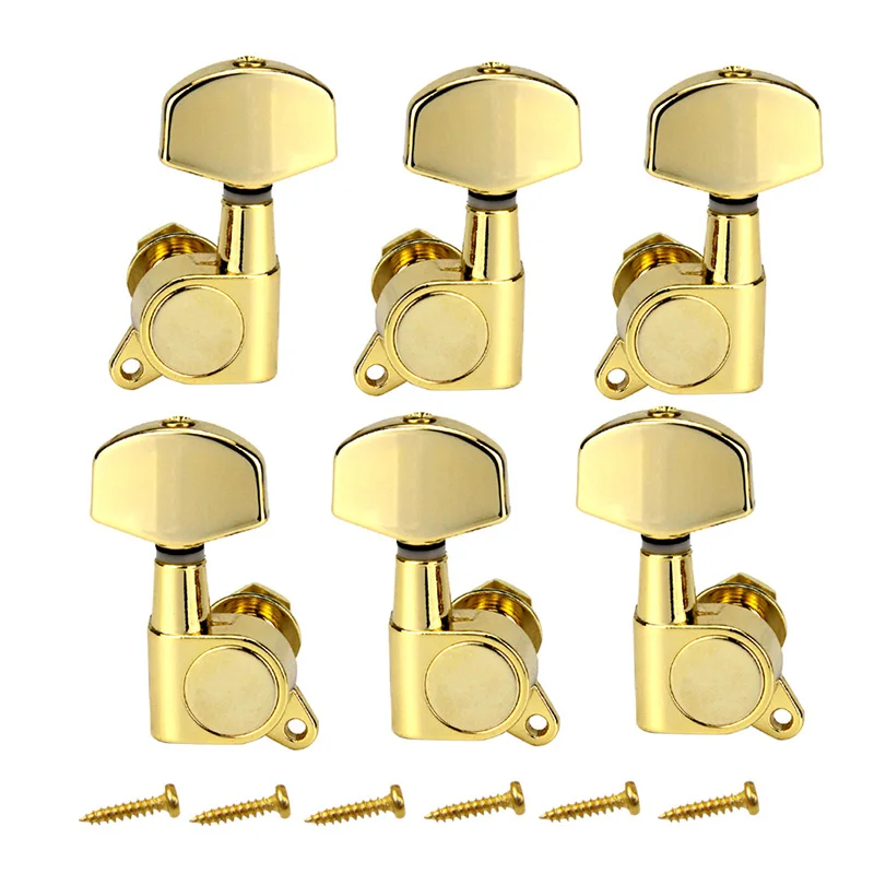 Набор из 6 шт. хромированных блокированных колышков для тюнинга ключей