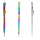 Металлическая шариковая ручка радужного цвета, выдвижные шариковые ручки, офисные принадлежности, школьные принадлежности, Свадебный Рождественский подарок