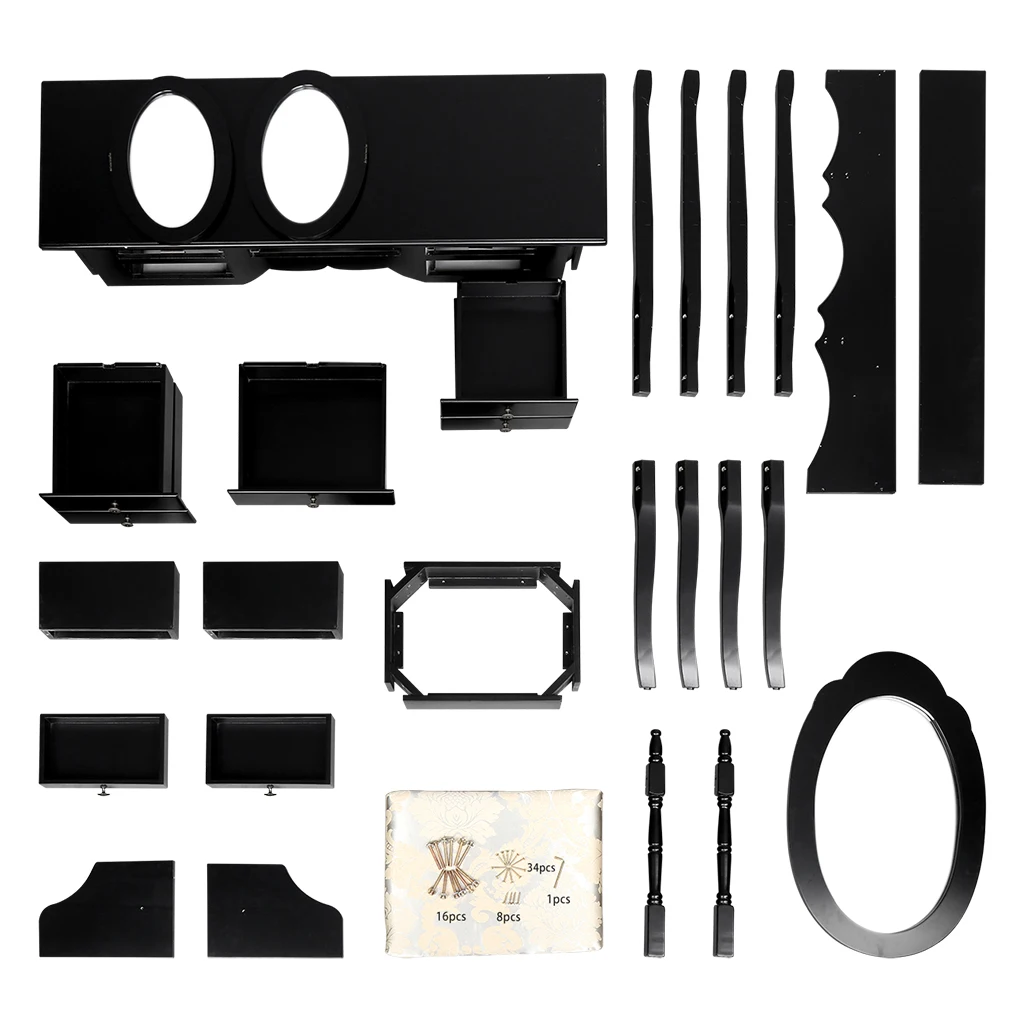 LANGRIA туалетный столик набор табуретов элегантный винтажный макияж консоль 7