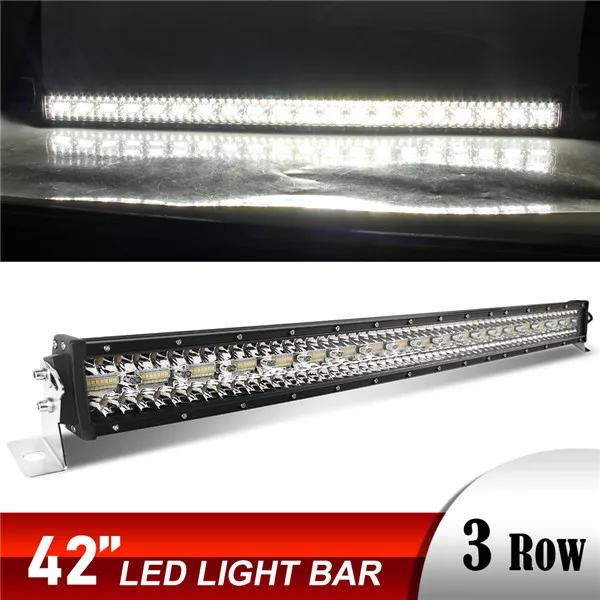 42 inch 780W CO светильник 3 ряда внедорожный светодиодный светильник бар 12V 24V 3" 585 Вт прожектор светодиодный рабочий светильник для вождения Лодка Джип Авто 4WD ковшом размером 4х4 адвокатского сословия СИД - Цвет: 42 inch 780W