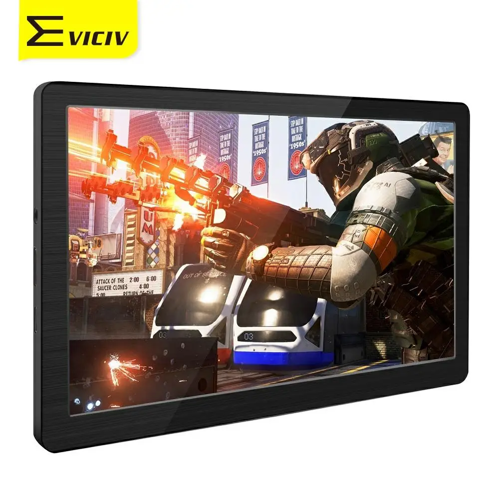 Eviciv 7 дюймов мини монитор для ноутбука ПК 0.5lb светильник вес внешний экран IPS