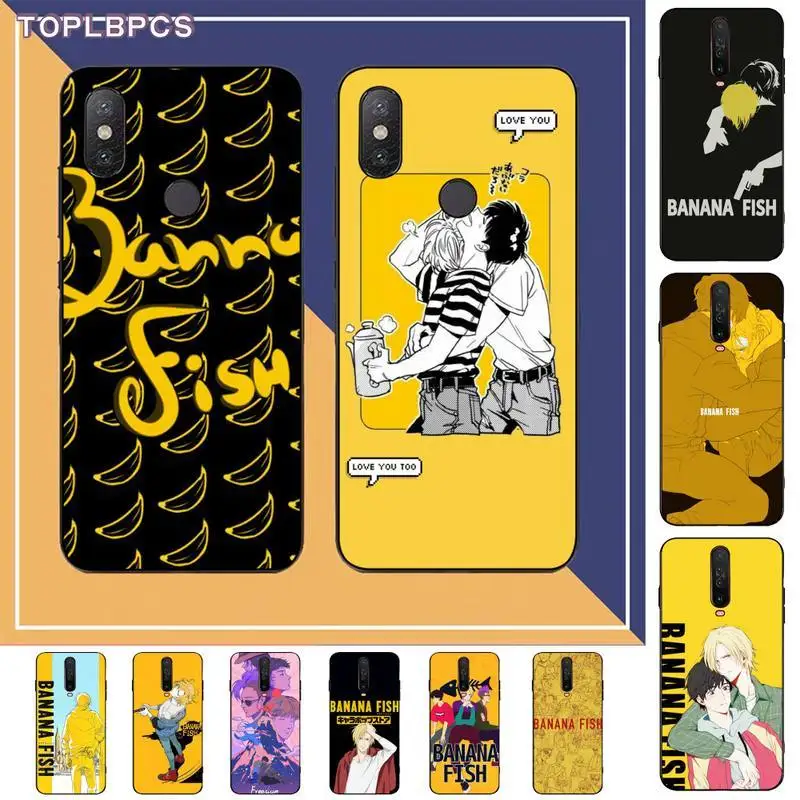 

TOPLBPCS Anime Cartoon Banana Fish Anti-Fall Shell Phone Case for RedMi note 9 4 5 6 7 5a 8 9 pro max 4X 5A 8T
