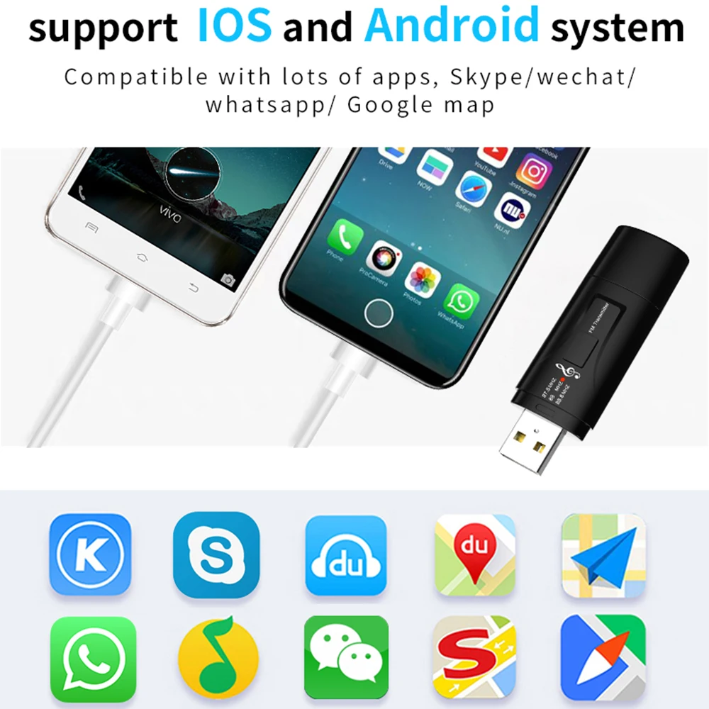 Автомобильный 5 0 Bluetooth передатчик приемник ТВ 2 в 1 3 мм AUX HIFI стерео аудио USB