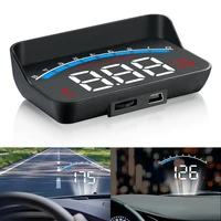 m6s car head up display speedometer windshield screen projector hud display digital security alarm obd2 car accessories