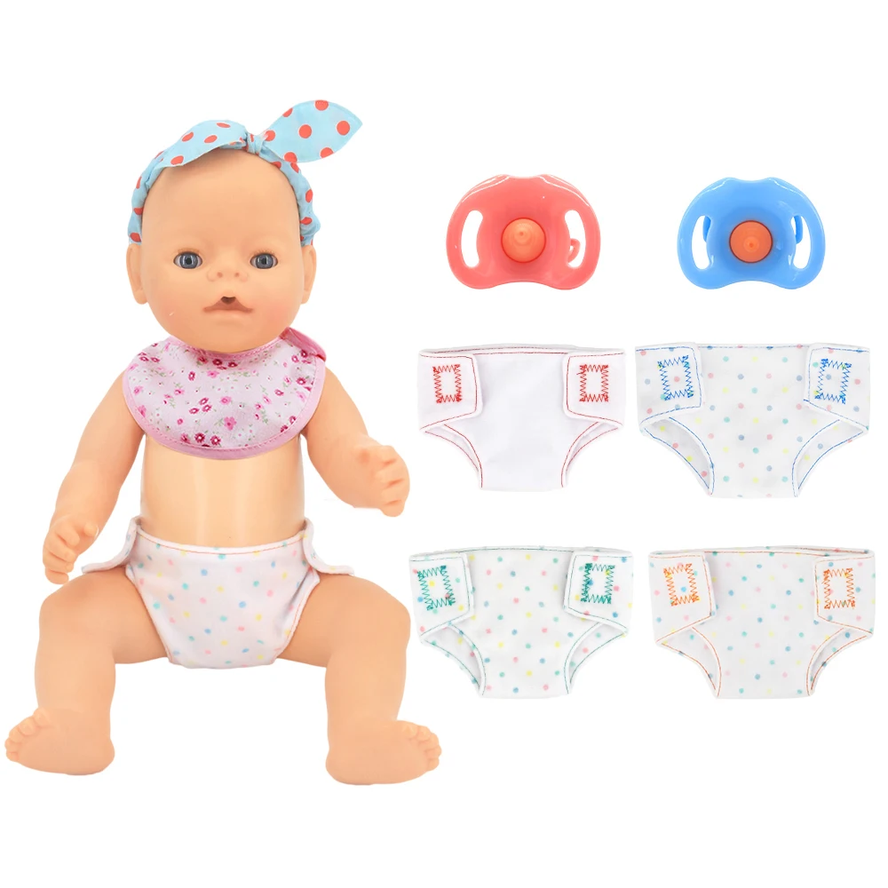 Тканевые подгузники в горошек для новорожденных 43 см кукол zapf аксессуары малышей