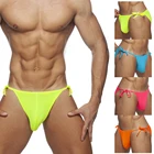 Мужские плавки на шнуровке, однотонные пикантные бикини с низкой посадкой, для плавания, пляжа, для серфинга, фотоатрибуты, шорты для геев