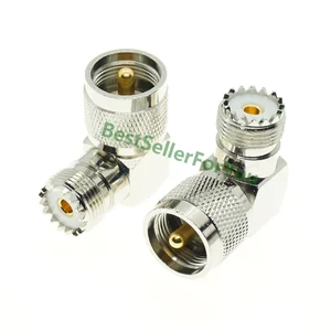 Штекер UHF PL-259 PL259 штекер к гнезду UHF SO-239 SO239 разъем под прямым углом 90 градусов RF адаптер