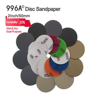 upgrade 20pcsset 2inch50mm wet dry sandpaper set assortment 80 600 grit sanding disc self adhesive flocking sandpaper set