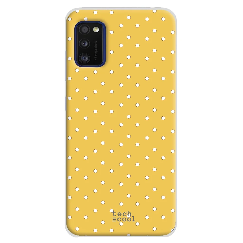 FunnyTech®Чехол для Samsung Galaxy A41 l желтый фон в горошек|Бамперы| |