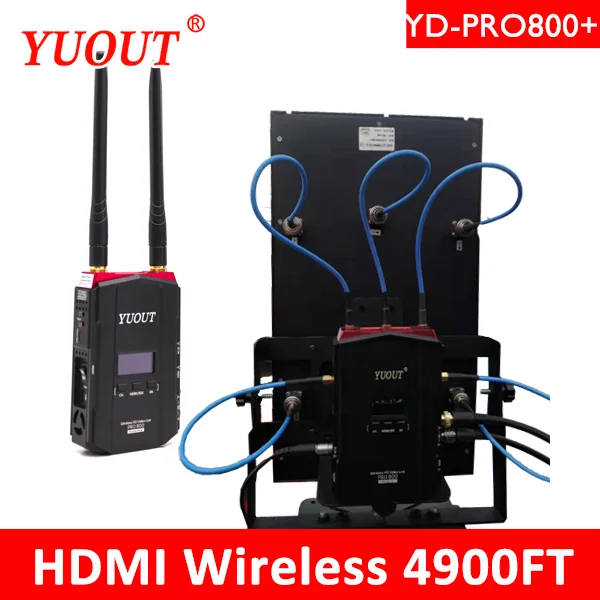 YUOUT очень дальний HDMI SDI Беспроводная передача 4900 футов/1500 м 1080P беспроводной