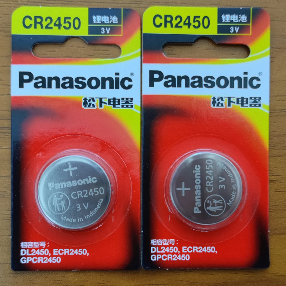 5 шт. 100% оригинал Panasonic CR2450 CR 2450 3 в литиевая кнопка батарея для монет батареи часов