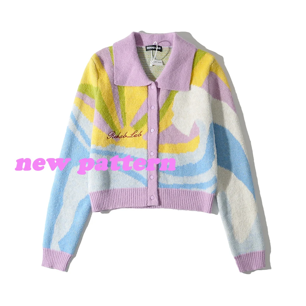 Кардиган женский вязаный с отложным воротником и длинным рукавом - купить по