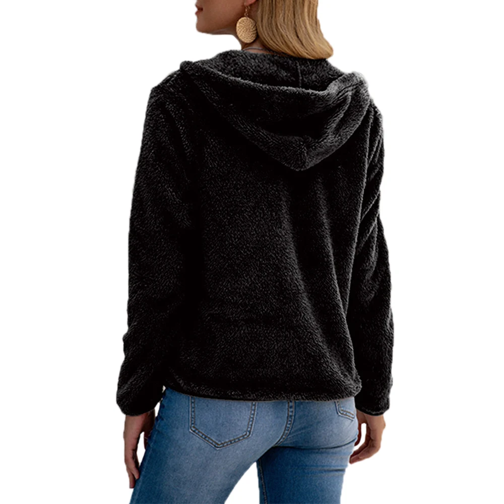 

Cofekate Woman Jacket Winter Clothes Women Fashion Hooded Outerwear Female Solild Color Jackets for Women